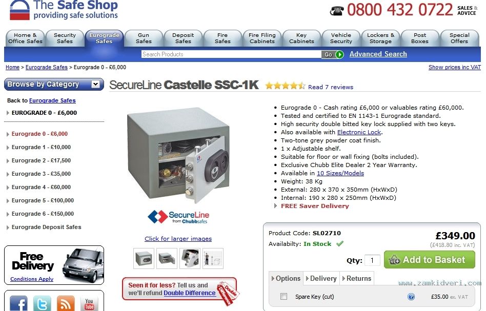 FireShot Screen Capture #125   'SecureLine Castelle SSC 1K Eurograde 0 Safe I Key Lock Eurograde