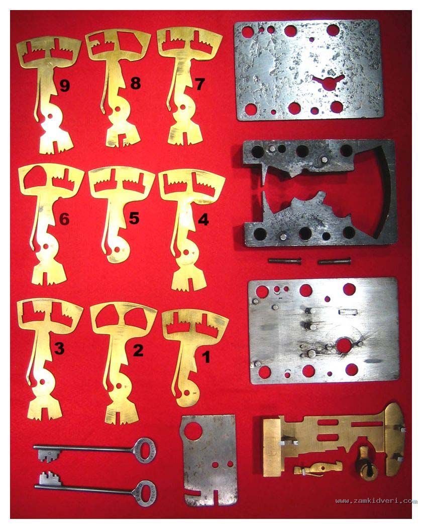 milners triple stump lock  4  parts  194 2 111