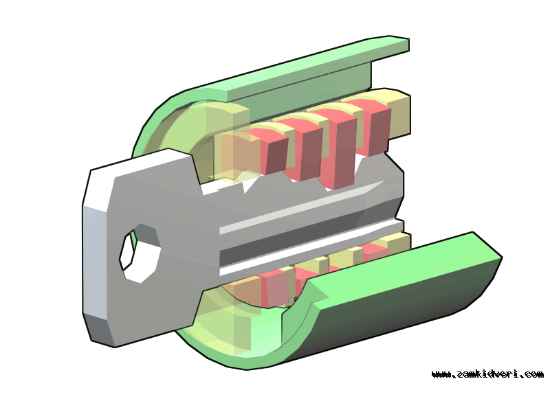 Disc tumbler with key